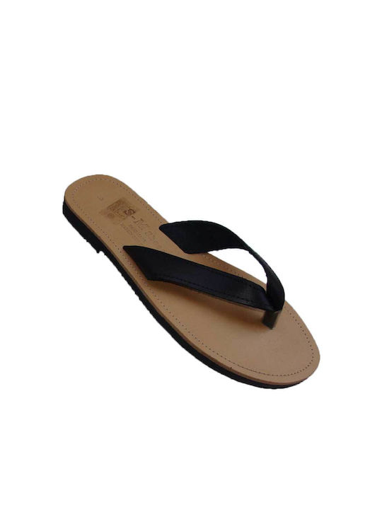 Leather sandal "GREEK Made", handmade Color black