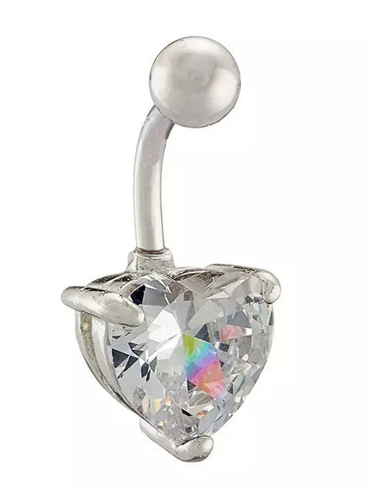 Oxzen Bauchnabel Piercing aus Stahl Silber
