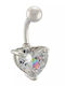 Oxzen Bauchnabel Piercing aus Stahl Silber