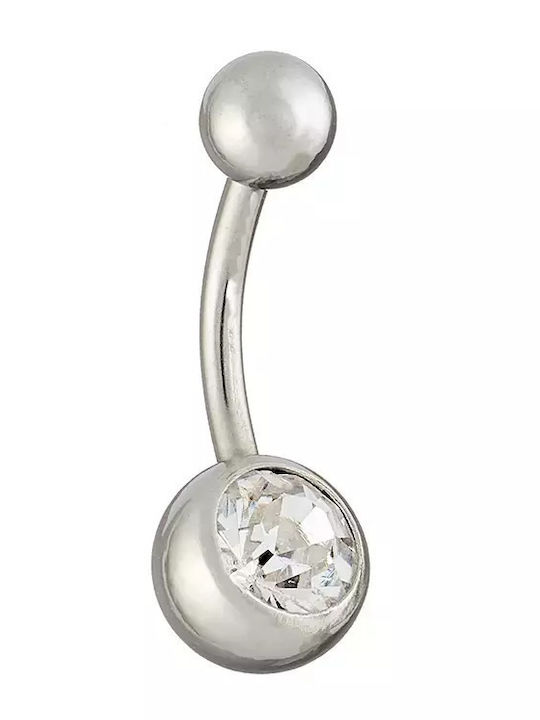 Oxzen Bauchnabel Piercing aus Stahl Silber