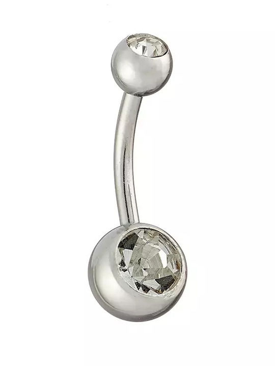 Oxzen Bauchnabel Piercing aus Stahl Silber