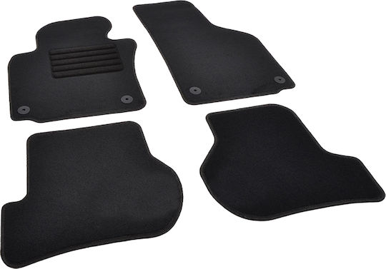 Rigum Set of Front and Rear Mats 4pcs for Mercedes-Benz V Volkswagen Golf Black