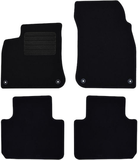 Rigum Set of Front and Rear Mats 4pcs for Volkswagen Touareg Porsche Cayenne 2018 Black