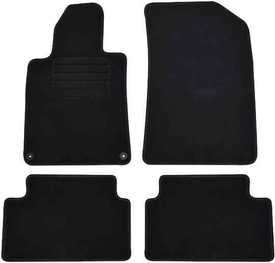 Rigum Set of Front and Rear Mats 4pcs for Peugeot 508 2012 2018 Black