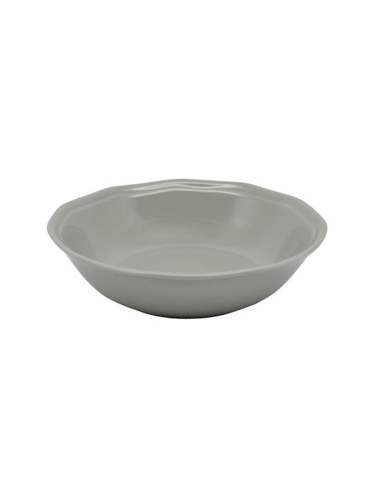 Ankor Premium Classic Bol de Servire Rotund din Porțelan Gri cu Diametru 16.5buc