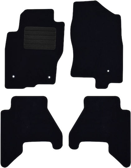 Rigum Set of Front and Rear Mats 4pcs for Nissan Navara Black