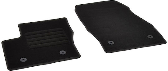 Rigum Set of Front and Rear Mats 2pcs for Ford Transit Connect 2019+ Black