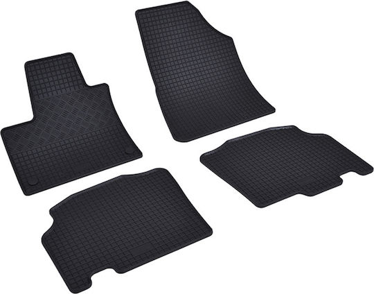 Rigum Set of Front and Rear Mats 4pcs for Mercedes-Benz Citan Renault Kangoo Black