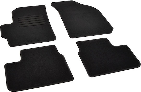 Rigum Satz Vorder- und Hintermatten 4Stück aus Teppichboden für Chevrolet Funke 2005 2010 Schwarz