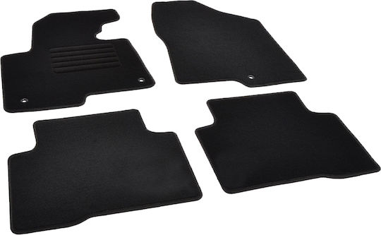 Rigum Set of Front and Rear Mats 4pcs for Hyundai Santa Fe 2013 2018 Black