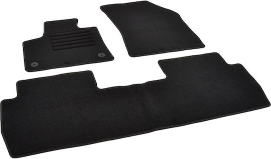 Rigum Set of Front and Rear Mats 3pcs for Peugeot 5008 2017+ Black