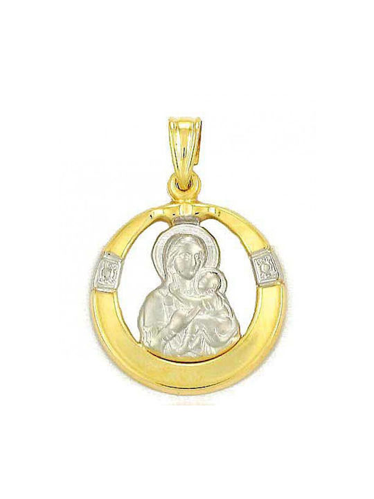 Gold amulet Panagitsa PD11054 14 Carat gold