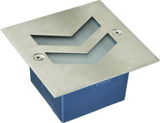 Elmark Wall-Mounted Outdoor Ceiling Light LED IP65 1W with Warm White Light 70x70εκ.