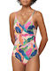 Summer Allure OP 01 One-Piece Swimsuit with Open Back Pink