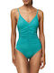 Triumph Summer Glow OP One-Piece Swimsuit with Padding & Open Back Turquoise
