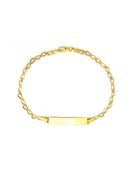 Gold ID bracelet BA295 14 Carat gold bracelet