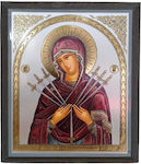 GOLDEN CHRISTOPHER OF THE MOTHER OF GOD 18 X 21cm