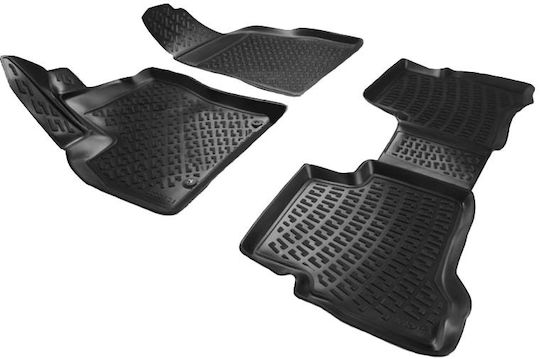 Bosse Set of Front and Rear Mats 4pcs Tray Type for Fiat Fiorino 2008+ Black