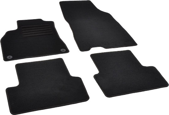 Rigum Set of Front and Rear Mats 4pcs for Renault Fluence 2010 2015 Black