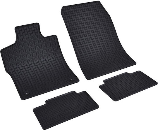 Rigum Set of Front and Rear Mats 4pcs for Peugeot 308 Black