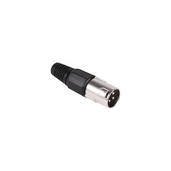 Microphone plug XLR , male, black