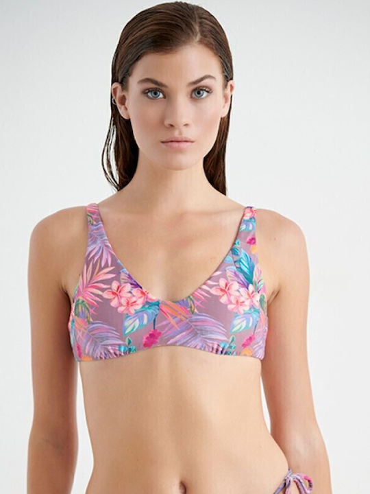 Purple Tropics Bikini Μπουστάκι Floral Λιλά