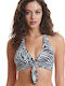 Erka Mare Padded Triangle Bikini Top Black Animal Print