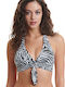 Bikini Τριγωνάκι D Cup με Ενίσχυση Animal Print Μαύρο