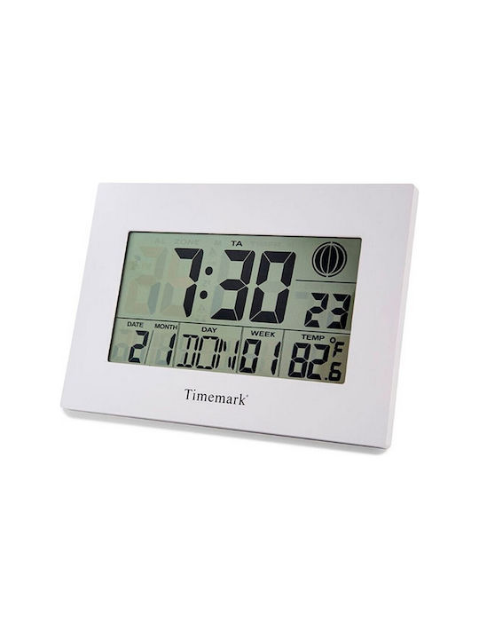 Timemark Ceas de Perete Digital Plastic Alb 24x17cm