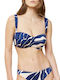 Sports Bra Bikini Top Allure with Adjustable Straps Blue