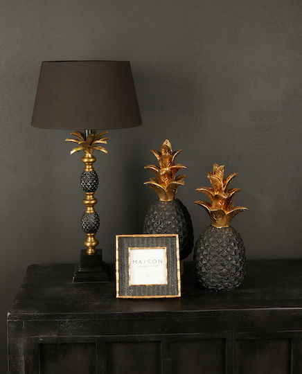InTheBox Pineapple Metal Table Lamp for Socket E27 with Black Shade and Gold Base