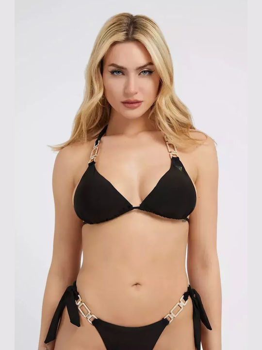 Guess Triangle Bikini Top Black