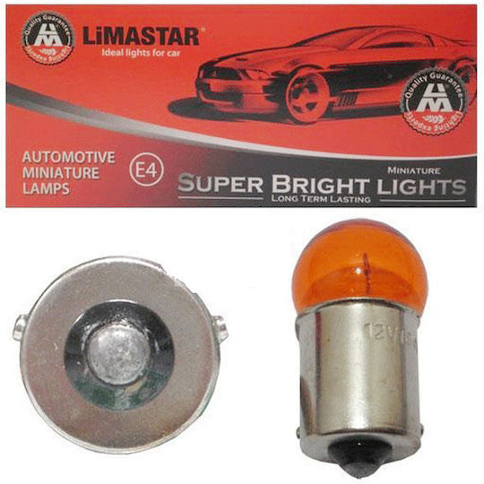Limastar Lamps Car 10W37R BAU15S G18 PY21W-BAU15s LED Orange 12V 1pcs