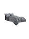 Charalambidis Textiles Rococo Tagesdecke Einzelbett aus Baumwolle & Polyester Gray 160x230cm