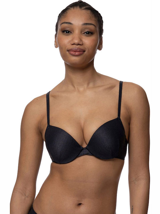 Underwire Bikini Bra Curacao with Adjustable Straps Black