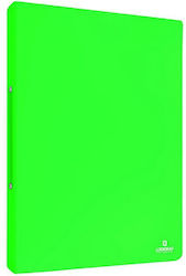 Logigraf Clipboard with 2 Rings 2/20 for Paper A4 Green Basic 1pcs