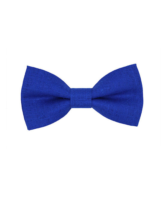 Handmade Linen Children's Bow Tie Blue Roa