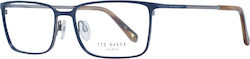 Ted Baker Ανδρικός Μεταλλικός Σκελετός Γυαλιών σε Μπλε Χρώμα TB4303 655