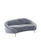Amora Cu trei locuri Canapea Catifea Gray / Gold 180x81x77cm.