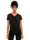 Be:Nation Women's Athletic T-shirt with V Neckline Black