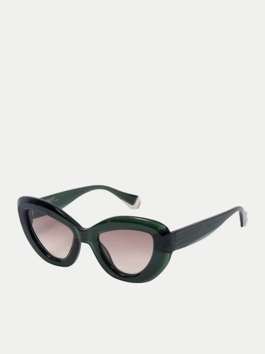 Gigi Barcelona Gigi Women's Sunglasses with Green Plastic Frame and Pink Lens 6704/7
