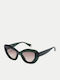 Gigi Barcelona Gigi Women's Sunglasses with Green Plastic Frame and Pink Lens 6704/7