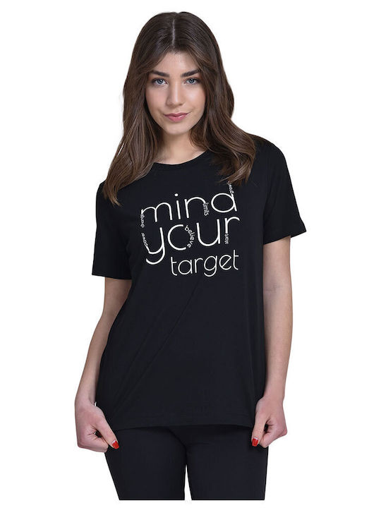 Target Γυναικείο T-shirt Μαύρο