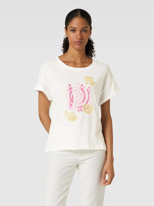 Tom Tailor 1036768-10315 White Women\'s T-Shirt Print Logo