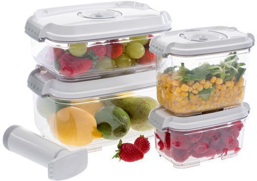 Status Set 5 Bucăți Casete Utilizare Generală cu Capac Ermetic Plastic Portocaliu 500ml 5 Bucăți