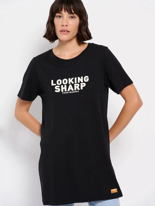 Funky Buddha Women's Athletic T-shirt Black
