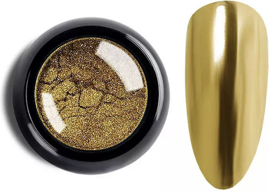 UpLac Powder Mirror Effect Solid 02 Pudră de decorare pentru Unghii în Culoarea Auriu