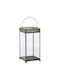 BigBuy Metallic Lantern Gold 18x18x37cm