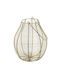 BigBuy Metallic Lantern Gold 24x24x29cm