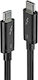 Lindy Thunderbolt 3 Cable Μαύρο 1m (41556)